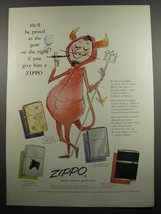 1955 Zippo Cigarette Lighters Ad - He'll be proud as the gent on the right - $18.49