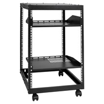 VEVOR 15U Open Frame Server Rack, 23&#39;&#39;-40&#39;&#39; Adjustable Depth, Free Standing or W - $185.21