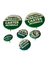 Political Pin Button Pinback President Campaign 1976 Jimmy Carter Mondale LOT us - £13.27 GBP