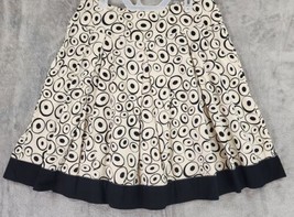 RB Collection New York Skirt Womens 14 Black Cream Circle Print Knee Length - £14.23 GBP