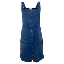 Stella Mccartney Zip Front Sleeveless Dress In Blue Denim Women Light Bl... - $114.00