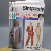 UNCUT Vintage Sewing PATTERN Simplicity 9474, Womens Full Figure Solutions 1995 - $12.60