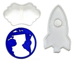 You Are Out Of This World Valentine Earth Set Of 3 Cookie Cutters USA PR1217 - £5.58 GBP
