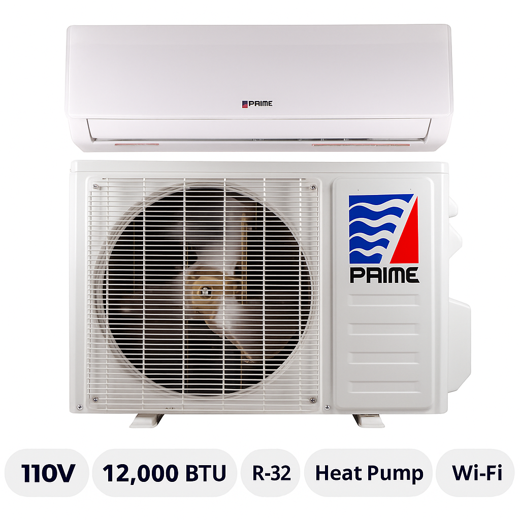 12000 BTU Ductless Mini Split AC Heat Pump | WiFi, 14 SEER, 110V R-32, with Kit Item image 2