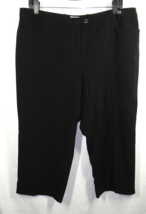 Calvin Klein Women&#39;s Black Mid Rise Dressy Capri Pants Size 12 - $14.99