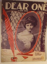 Dear One Sheet Music A Love Song Fox Trot Joe Burke Cy Richardson - $7.91