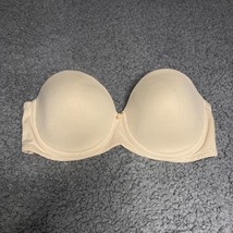 Victoria Secret Strapless Multiway Padded Underwire Push Up Bra Beige 34D - £13.21 GBP