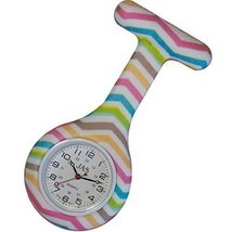 NWOT Chevron Patterned Nurses  Silicone (Infection Control) Lapel Watch - £12.62 GBP