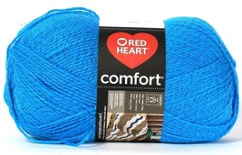 1 Count Red Heart 12 Oz Comfort Turquoise 4 Medium 100% Acrylic Yarn - £15.17 GBP