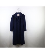 Vtg 90s Pendleton Womens 12 Distressed Heavy Wool Trench Coat Jacket Blu... - $118.75