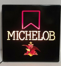 Vintage Michelob Beer Faux Neon Lighted 18" X 18" Sign, ANHEUSER-BUSCH Brewing - $56.09