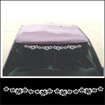 Windshield Decal Hawaii Hibiscus Tropical Exotic Aloha Flower for car truck WHT - £12.77 GBP