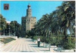 Spain Postcard Sevilla Contadero Promenade &amp; Torra del Oro - £1.71 GBP