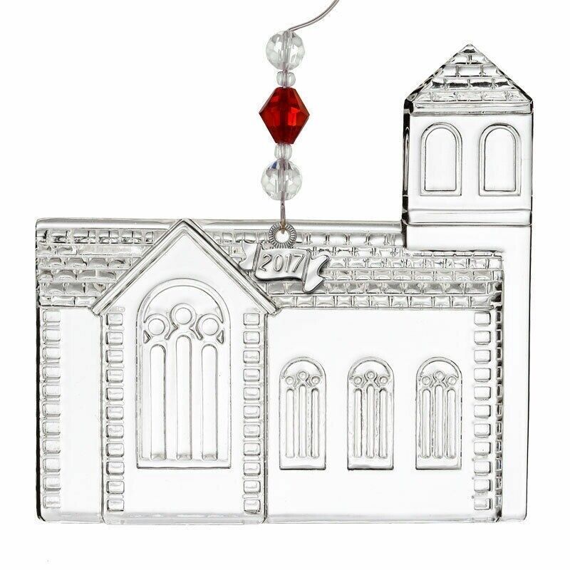 Primary image for Waterford Crystal Church Ornament Ruby Jewel Dimensional 2017 Christmas NEW