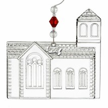 Waterford Crystal Church Ornament Ruby Jewel Dimensional 2017 Christmas NEW - £35.50 GBP