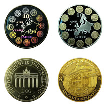 Germany Medals Lot of 4 DGG 10 Years Euro Hologram Brandenburg Gate 40mm... - $40.49