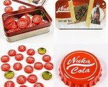 Fallout 3 4 76 New Vegas 20 Nuka Cola Bottle Caps + Tin Box Case *Official* - £60.81 GBP