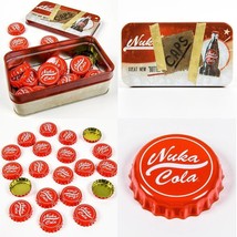Fallout 3 4 76 New Vegas 20 Nuka Cola Bottle Caps + Tin Box Case *Official* - £59.87 GBP