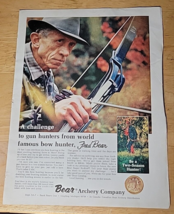 Vintage Ad Bear Archery Company &#39;A Challenge Be a Two Season Hunter&#39; 1960&#39;s - £6.75 GBP