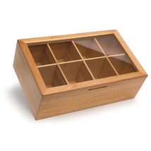 Randomgrounds 100% Bamboo Tea Box Storage Organizer, Taller Size Holds 120+ Stan - £43.25 GBP
