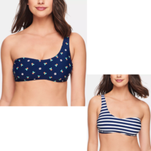 Vera Bradley Floral Blue One-Shoulder Reversible Bikini Top Nwt M - £11.80 GBP