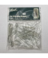 14 Kirsch Drapery Hooks Pin On Silver Metal For Traverse Curtain Rods 2.75” - £4.56 GBP