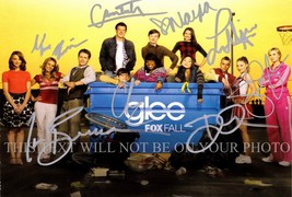 Glee Cast Signed Autograph 6x9 Rp Photo Naya Rivera Dianna Agron Lea Michele + - £14.06 GBP