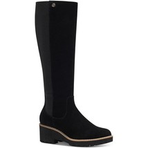 Giani Bernini Women Lug Sole Riding Boots Valensia Size US 10M Black Microsuede - £52.39 GBP