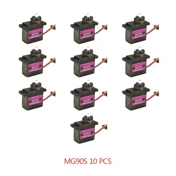 10PCS MG90S RC Micro Plastic Gear Servo 13.4g Motor For ZOHD Volantex Ai... - $54.45