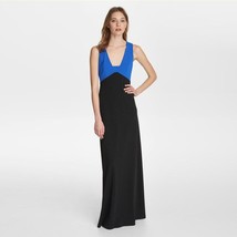 Karl Lagerfeld Colorblock Crepe Gown Maxi Dress Size 16 NEW W TAG - £124.38 GBP
