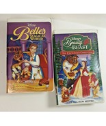 Disney&#39;s Beauty Beast Christmas &#39;97 &amp; Belle&#39;s Magical World &#39;98 Clam She... - £21.41 GBP