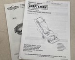 Craftsman Power Propelled Yard Vacuum Operators Owners Manual Parts List - £14.22 GBP