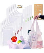 Purpose Reusable Produce and Grocery Bags, Set 9 SEE THROUGH Mesh with H... - $28.05