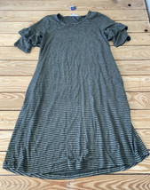 Downeast NWT Women’s stripe tiered sleeve t shirt dress size S green BM - £13.88 GBP