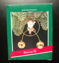 Hallmark Keepsake Christmas Ornament 1989 Balancing Elf Jingle Bells Boxed - £6.38 GBP