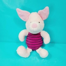 Disney Winnie The Pooh Pink Piglet 13” Plush Stuffed Animal Striped Bell... - $19.79