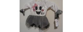 Little Lass Baby Girl Black/White Halloween Ghost Boo Velour Tulle/Leggings 12M - £15.98 GBP