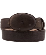 Kids Western Dress Belt Brown Overlay Ostrich Pattern Leather Casual Siz... - $28.02 CAD