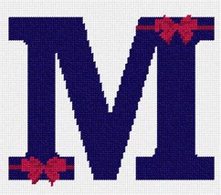 Pepita Needlepoint kit: Letter M Bows, 8&quot; x 7&quot; - £41.26 GBP+