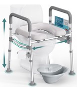 Raised Toilet Seat with Handles, 500lb Toilet Seat Riser - $8,210.20 MXN
