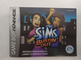 Nintendo Gameboy Advance The Sims Bustin&#39; Out GBA MANUAL ONLY - £4.69 GBP