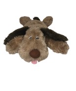 Vintage Chosun Plush Puppy Dog Laying Tongue Out Floppy Brown Stuffed An... - $39.17