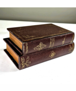 2 Floors Wooden Faux Books Drawer Storage Case Secret Book Boxes Home Dé... - €29,91 EUR