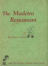 The Madeira Restaurant Menu Gulf Boulevard Madeira Beach Florida 1950&#39;s - £37.98 GBP