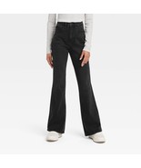 Universal Thread Women&#39;s High Rise Flare Denim Jeans Size 4 Black Wash NEW - $32.99