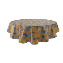 Way To Celebrate Halloween Spooky Pumpkin Gothic Décor Peva Tablecloth 70&quot; - $18.80