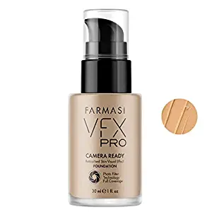 FARMASi Vfx Pro Foundation, Full Coverage Liquid Cream, Lightweight Long Lasting - £18.11 GBP