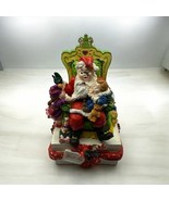 Vintage Christmas Box BELIEVE Santa &amp; kids &quot;Santa Claus is Coming to Tow... - $25.53 CAD
