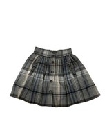 French Connection Gray flanel plaid miniskirt w. pockets, button front S... - $760.27 MXN