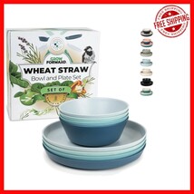 8-Piece Unbreakable Wheat Straw Dinnerware Set for Outdoor Living - Seas... - $717.15 MXN